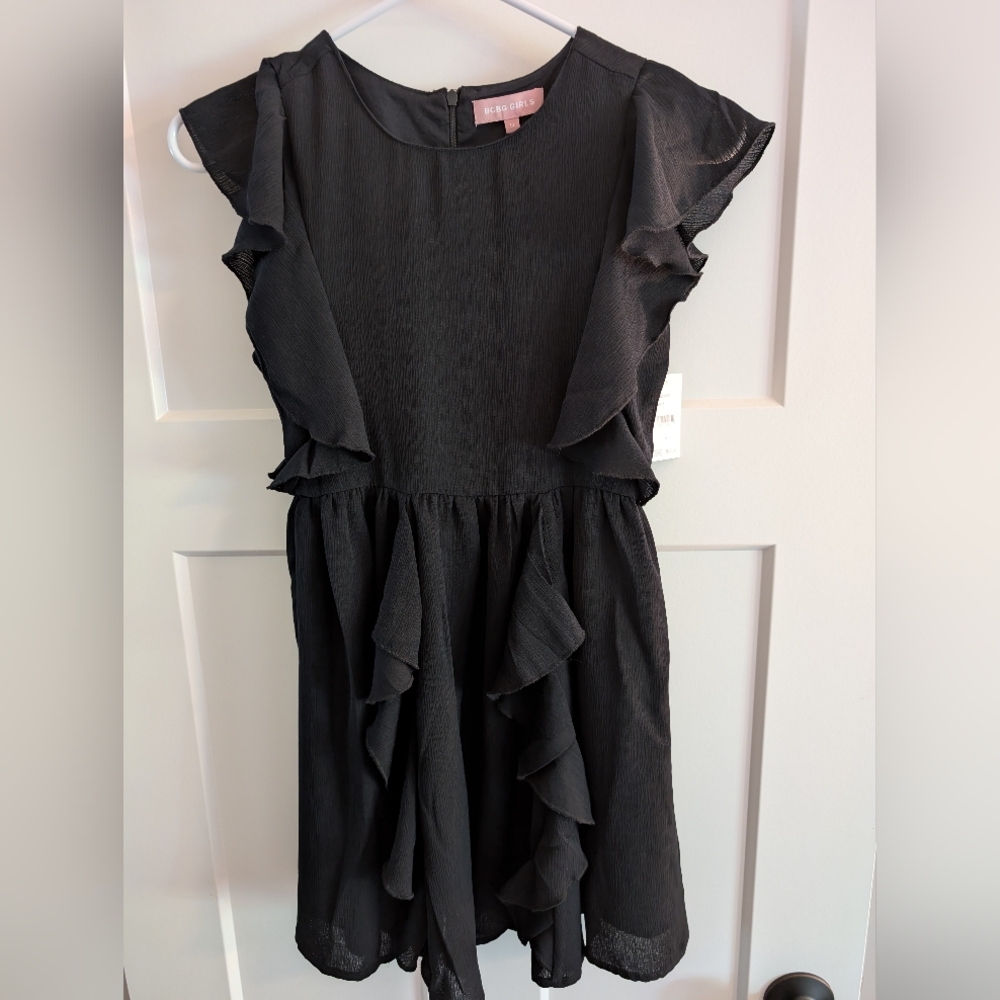 Elegant Black Ruffle Dress